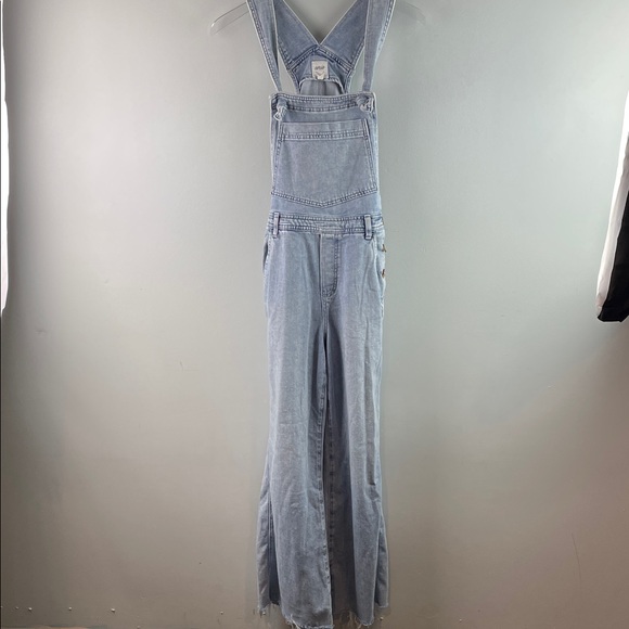 aerie Light Blue Denim Overalls Size S - Picture 2 of 12